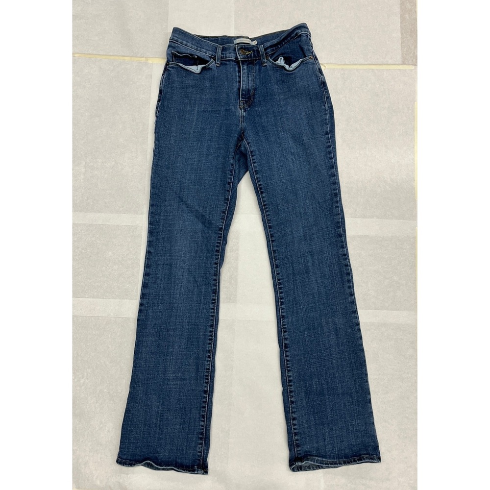 Levis Classic Bootcut Jeans Womens 27 Medium Wash Stretch Denim‎ Mid Rise Blue